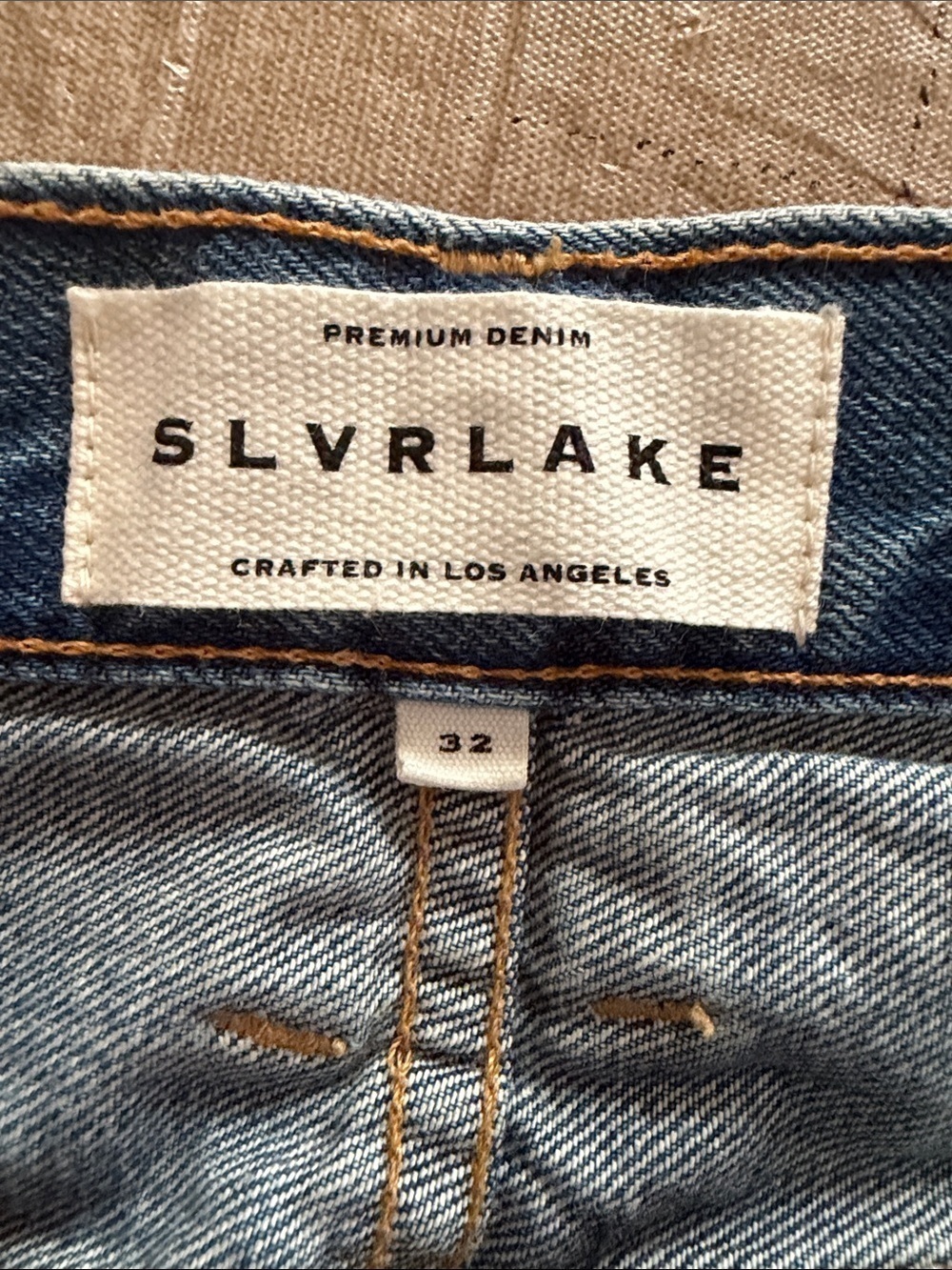 SLVRLAKE London High-Rise Straight Leg Jeans in Blue Denim Classic Premium NEW - Picture 4 of 11